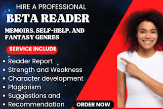 critique beta read,  your memoir self help fantasy proofread book editor