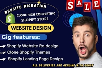 build shopify migration, website transfer, backup website, godaddy to shopify