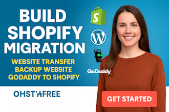 build shopify migration website transfer backup website godaddy to shopify