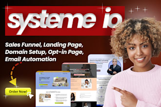 design and clone funnelish page, systeme io sales funnels, landing page design