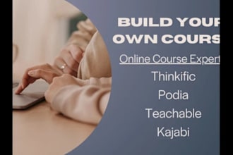 design kajabi landing page, sales page, thinkific,podia sales funnel and website