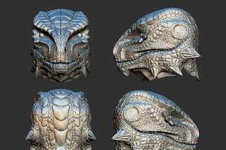 digital prototypes of action figurines,knight armor,headust 3d face,helmet,mask