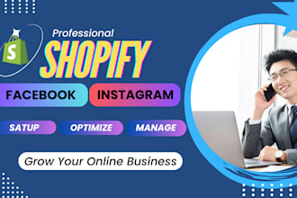 setup shopify facebook ads, instagram ads campaign, fb advertising