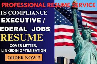 craft executive and federal usajobs resume, cover letter,  linkedin profile