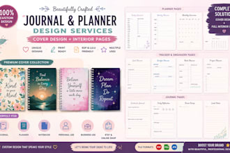 design custom planners, journals, notebooks and KDP interiors
