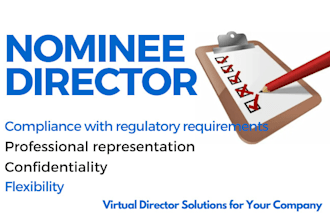 provide nominee director services virtual director solutions for your company