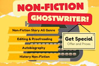 ghostwrite your autobiography, memoir and selfhelp ebook