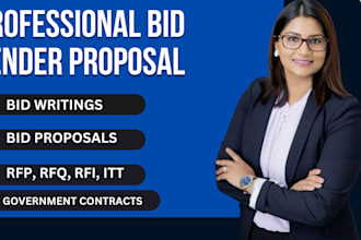 write and review a wining bid tender proposal for you
