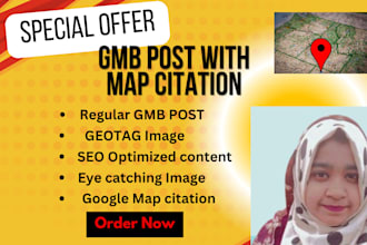 gmb post and map citation for top rank on google