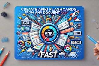 create anki flashcards from any document, fast customizable, efficient
