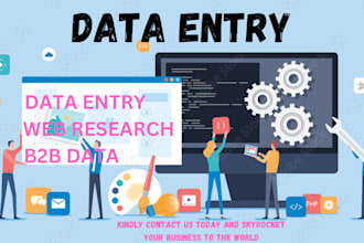 do data entry, web research, ms excel data entry, data collection, copy paste