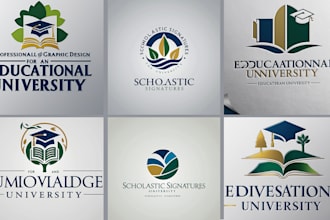 design school, college  ,university, acadmey  and all education logo