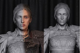 sculpt 3d character, action figure, bust animal model in zbrush for 3d printing