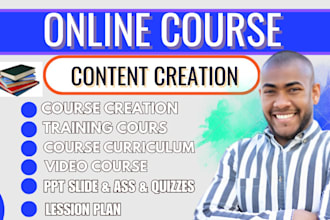 create online course content training manual course curriculum  lesson plan