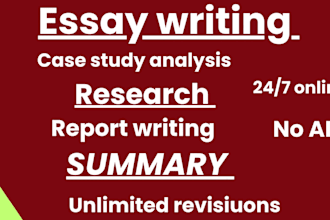 write research and summary, case study analysis,  economics, ppt, report