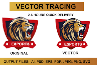 do vector tracing, vectorize, recreate, redraw or convert logo to vector