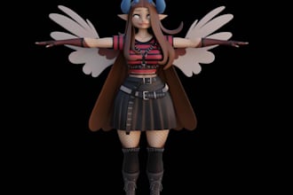 create custom vrchat avatar 3d model furry vrc avatar with unity and blender