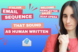 be your italian email copywriter for natural tone newsletter and email sequences