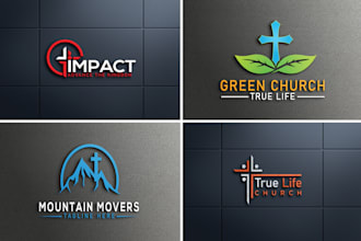 create a modern and religious stunning church logo design