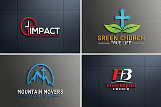 create a modern and religious stunning church logo design