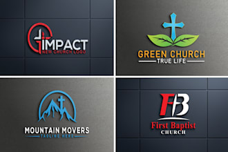 create a modern and religious stunning church logo design