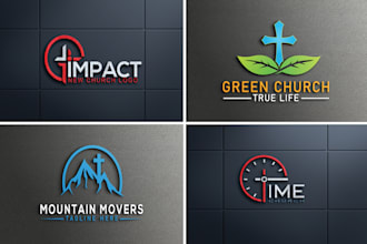 create a modern and religious stunning church logo design