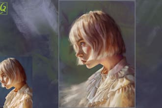 paint a custom stylized portrait painting for you