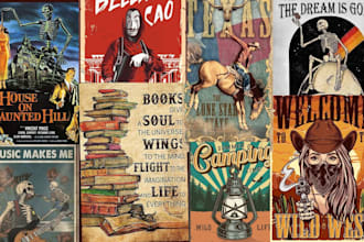 create vintage poster retro poster art deco vintage style travel poster