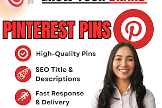 create 200 custom, beautiful pinterest pins