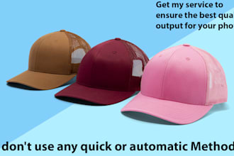 professionally cut out image and make white background with natural shadow