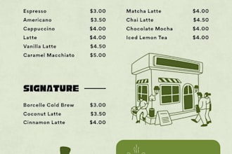 create a coffee menu for your coffee shop