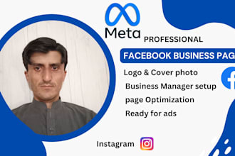 create social media business pages ,fb pages, business manager setup, ig account