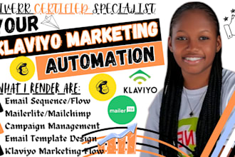 klaviyo email marketing, mailchimp, mailerlite email sequence, template design