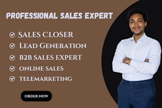 be your sales agent, sales closer, lead generation, online sales
