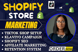 do shopify marketing ecommerce store and tiktok shop manager to boost sales