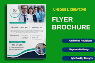 do unique medical home care healthcare flyer or brochure