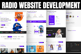 build online radio website, podcast website, dj website, artist website