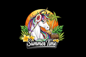 design high quality unicorn logo with free source file