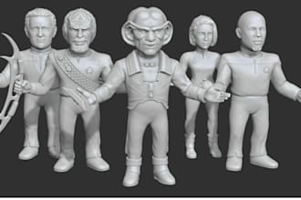sculpt 3d toys head bust miniature 3d doll action figure bjd model for 3d print