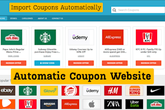 design automated coupon and deal wordpress website