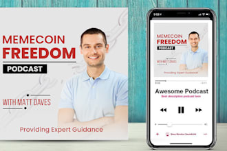 make a professional podcast cover art design