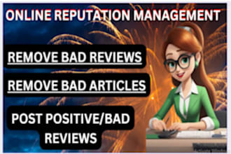 do personal online reputation management, ORM service and reverse seo for you