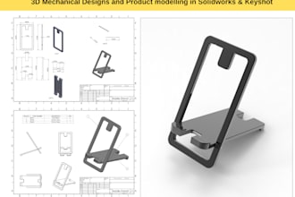 do 3d mechanical designs and product modelling in solidworks