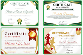 create professional certificate design for awards achievements and events
