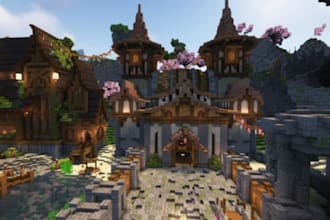 build and recreate house, spawn, map in survival or creative