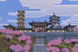 build and recreate house, spawn, map in survival or creative