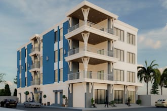 do a revit modelling and realistic render