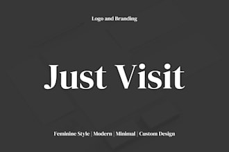 design an elegant minimalist feminine logo and brand kit for every business