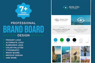 design brand board guideline or mood board for your business