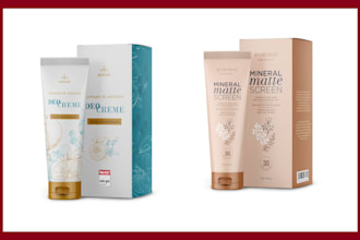 make a unique feminine skin care cosmetic logo and product design